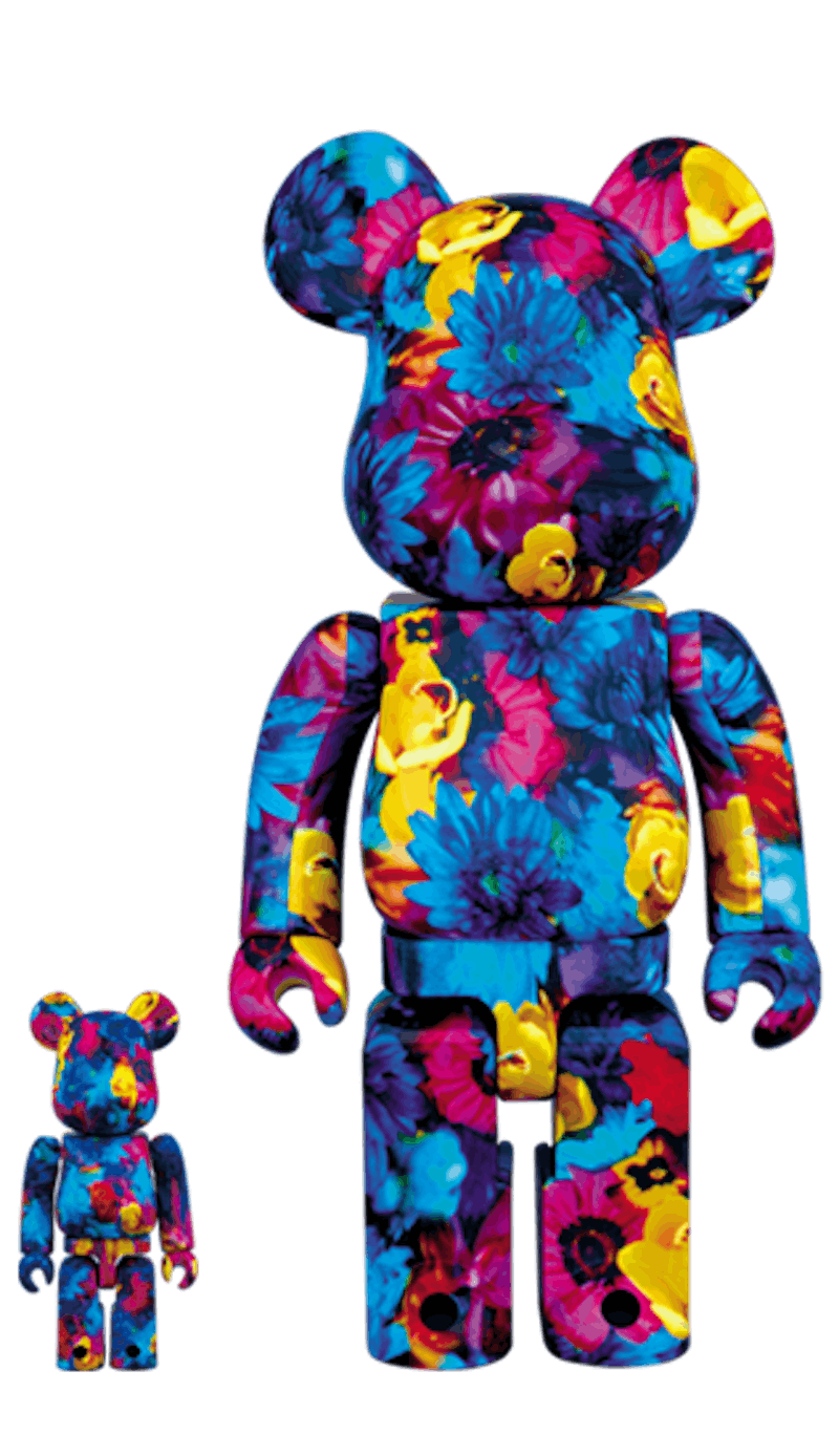 Bearbrick Mika Ninagawa Anemone 100% & 400% Set Blue