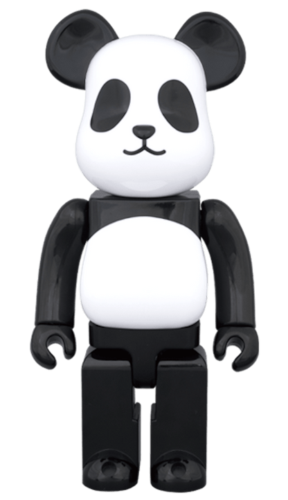 Bearbrick Milk Panda Boy & Girl 400% Black/White
