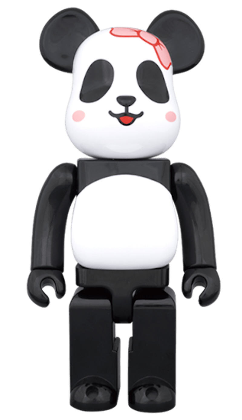 Bearbrick Milk Panda Boy & Girl 400% Black/White