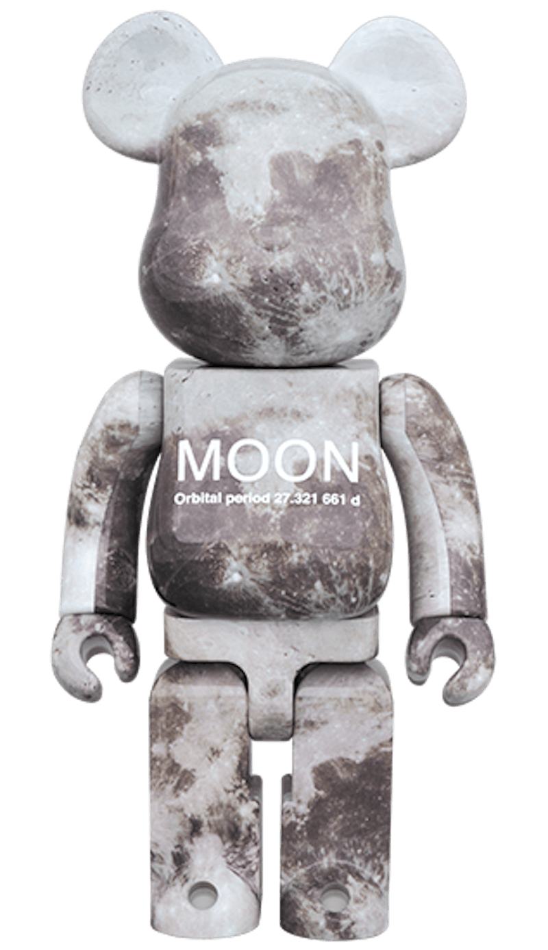Bearbrick Moon 1000% Grey