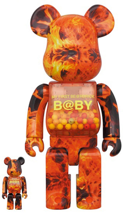 Bearbrick My First BaBy "Flame" 100% & 400% Set