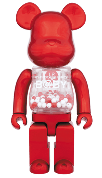 Bearbrick My First Baby SJ50 100% & 400% Set Red