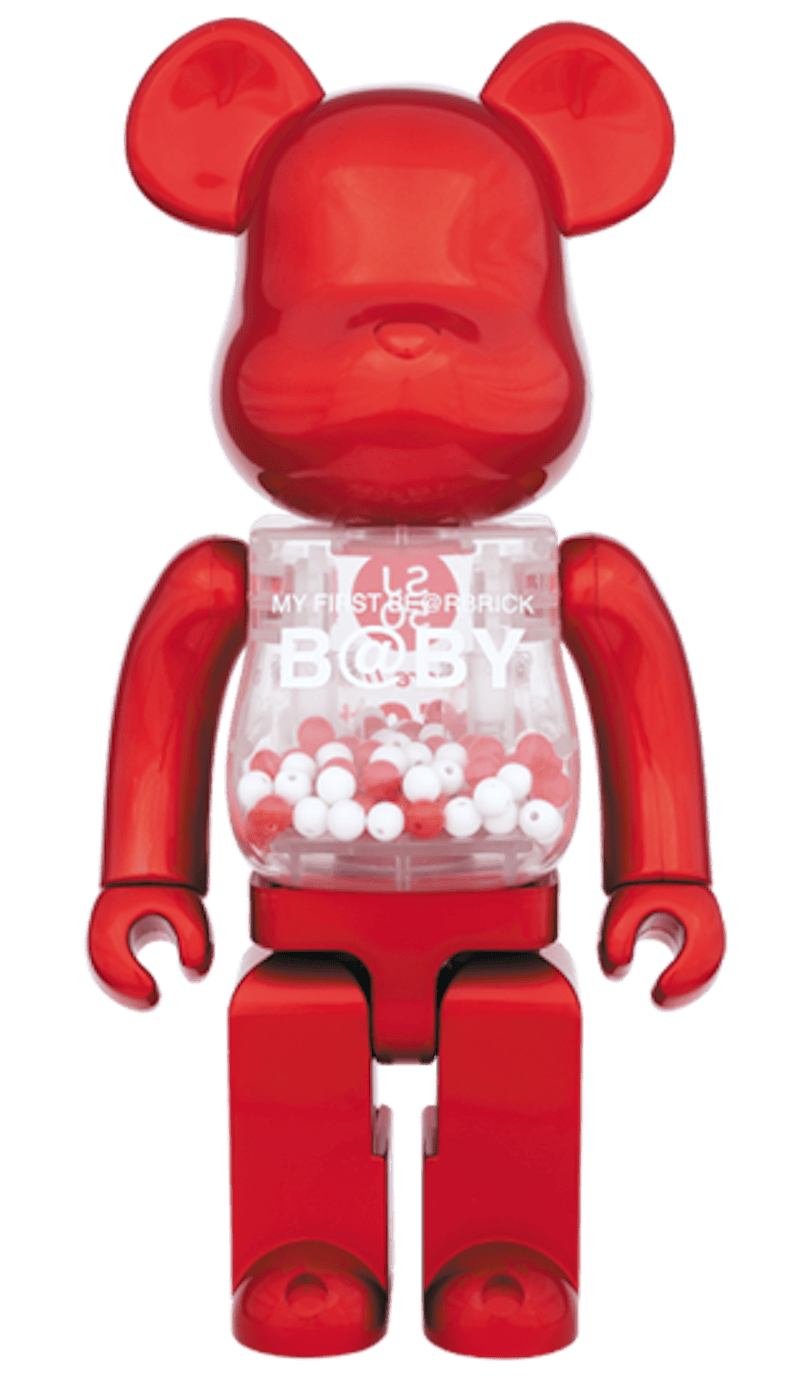 Bearbrick My First Baby SJ50 100% & 400% Set Red