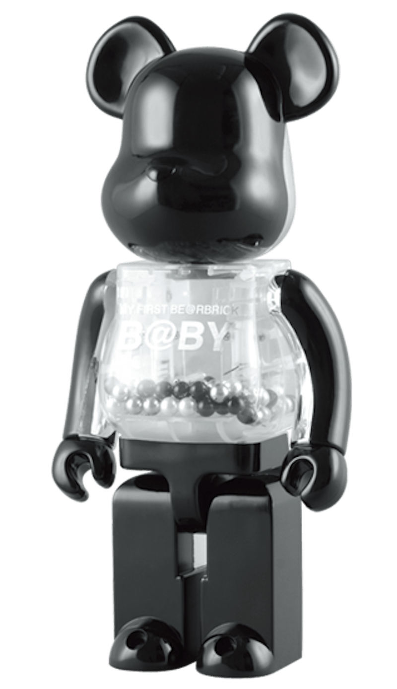 Bearbrick My First Bearbrick Baby (Black and Silver Version) 400% Black