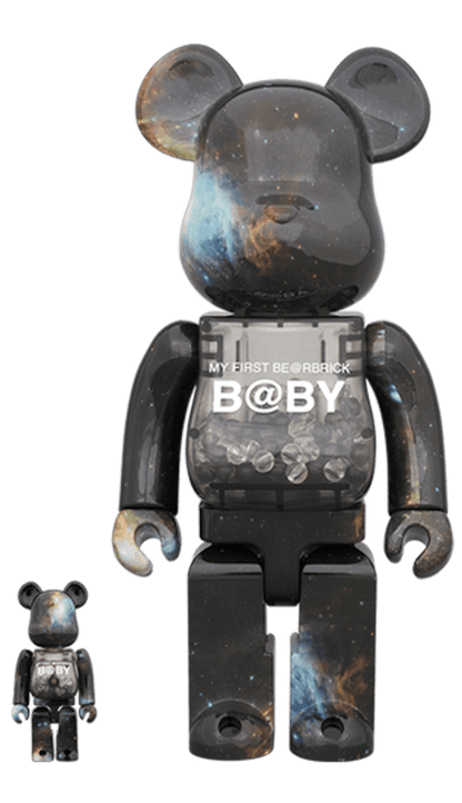 Bearbrick My First Bearbrick Baby Space Version 100% & 400% Black