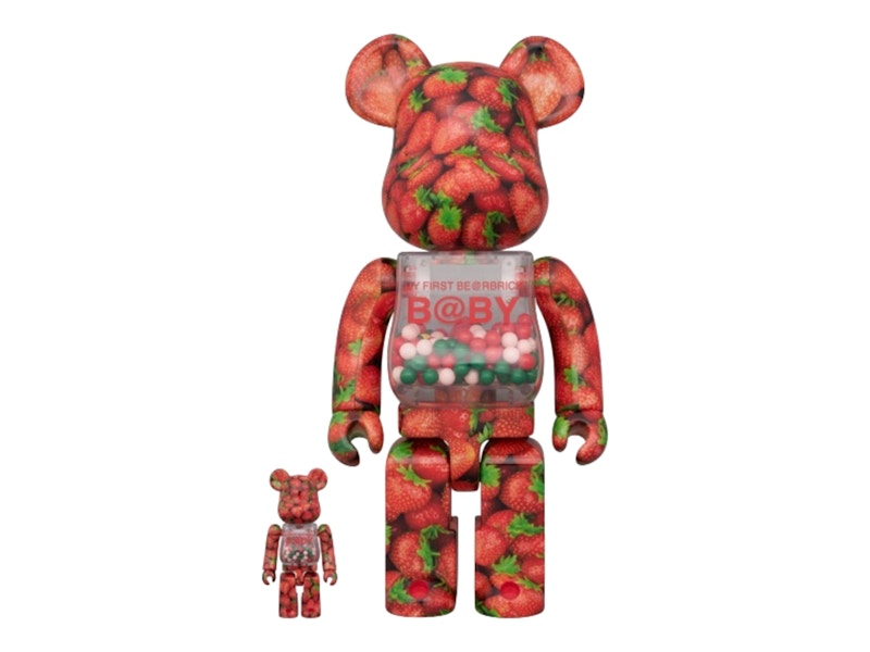 Bearbrick My First Bearbrick Strawberry 100% & 400% Set