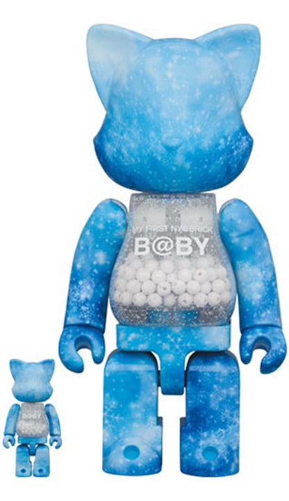 Bearbrick My First Nyabrick Baby Crystal of Snow Ver. 100% & 400% Set