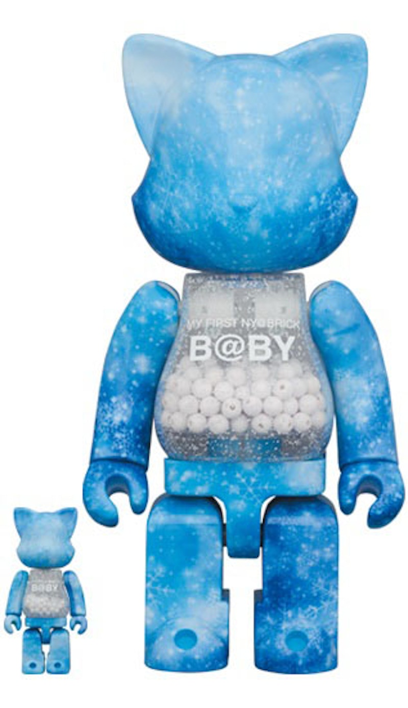 Bearbrick My First Nyabrick Baby Crystal of Snow Ver. 100% & 400% Set