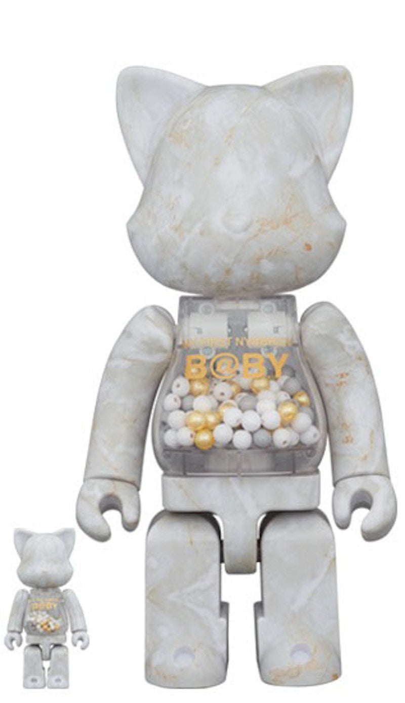 Bearbrick My First Nyabrick Marble 100% & 400% Set