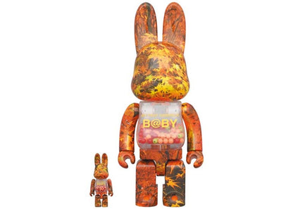 Bearbrick My First Rabbrick Baby Autumn Leaves Ver. 100% & 400% Set