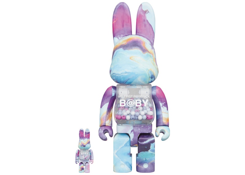 Bearbrick My First Rabbrick Baby Marble Ver. 100% & 400% Set Multi