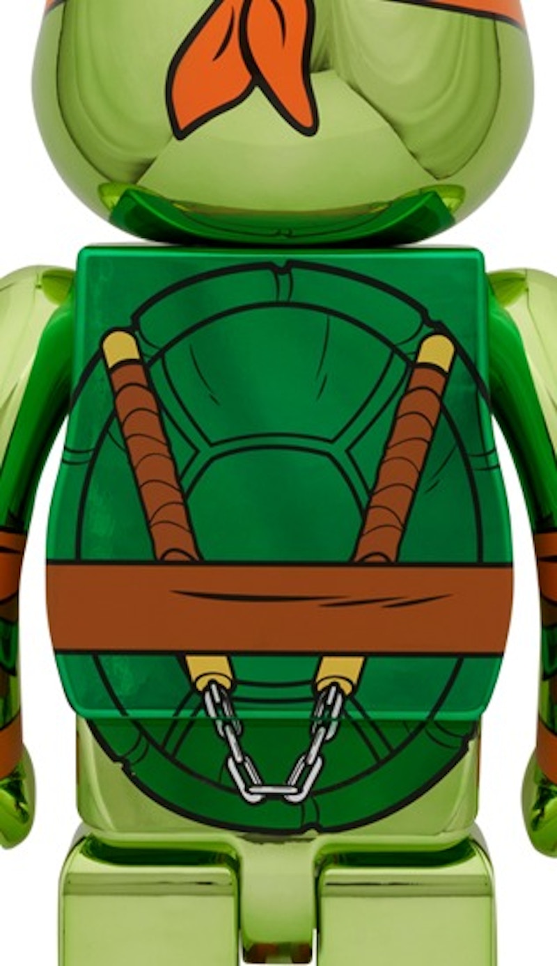 Bearbrick Nickelodeon Teenage Mutant Ninja Turtles Michelangelo 1000% Chrome