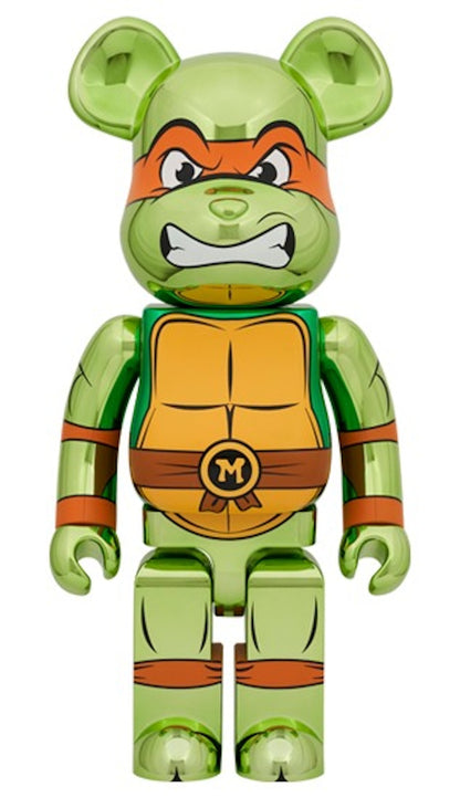 Bearbrick Nickelodeon Teenage Mutant Ninja Turtles Michelangelo 1000% Chrome