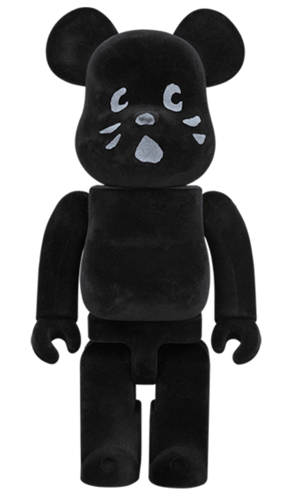 Bearbrick Nya Flocky Ver. 100% & 400% Set Black