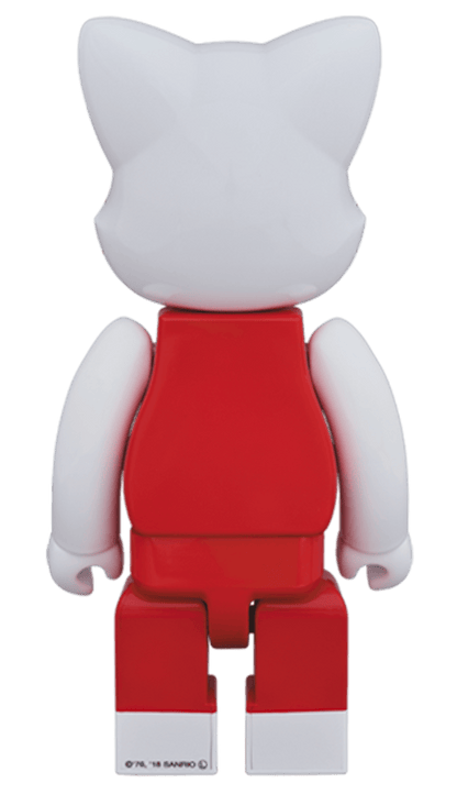 Bearbrick Nyabrick Hello Kitty (Red Overalls Ver.) 400% White