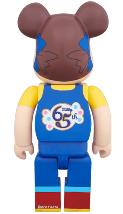 Bearbrick Peko-chan (Milky 65th Anniversary Design) 400% Blue