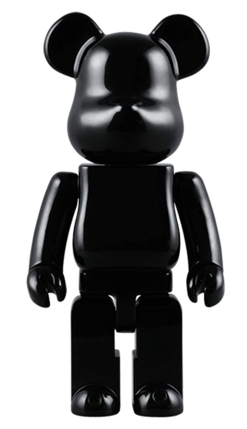 Bearbrick Piano Black 400% Black Wood