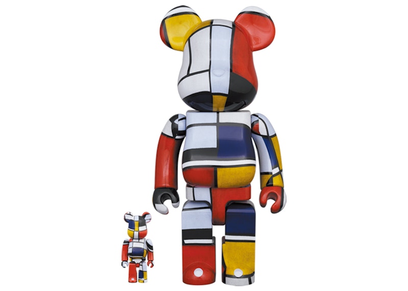 Bearbrick Piet Mondrian 100% & 400% Set Multi
