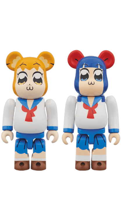 Bearbrick Popte 2 Pack 100% White
