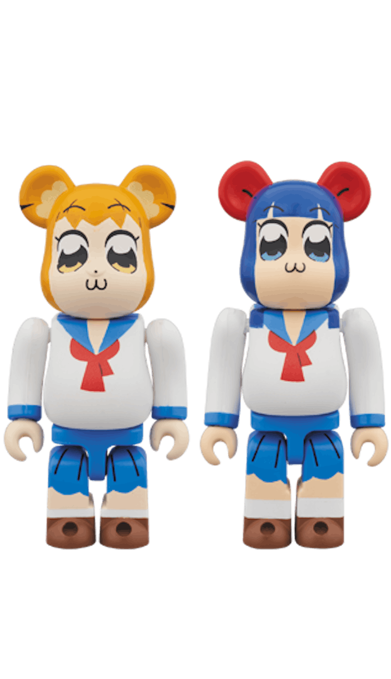 Bearbrick Popte 2 Pack 100% White