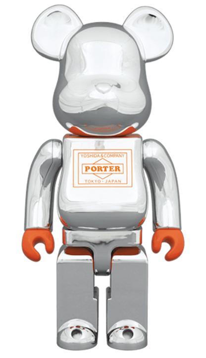 Bearbrick Porter Silver Plating 400% Silver