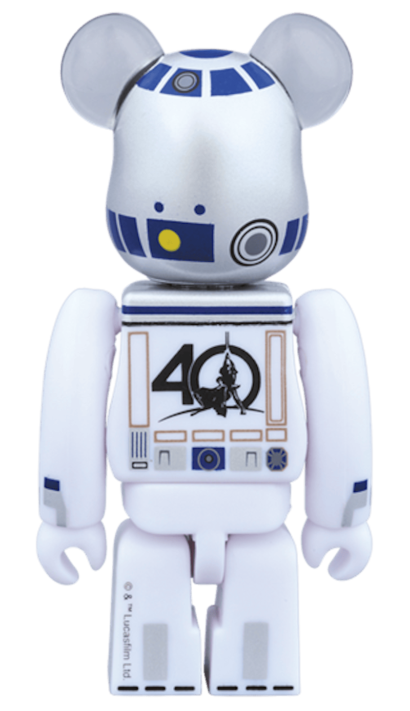Bearbrick R2-D2 (40th Anniversary Ver.) 100% White