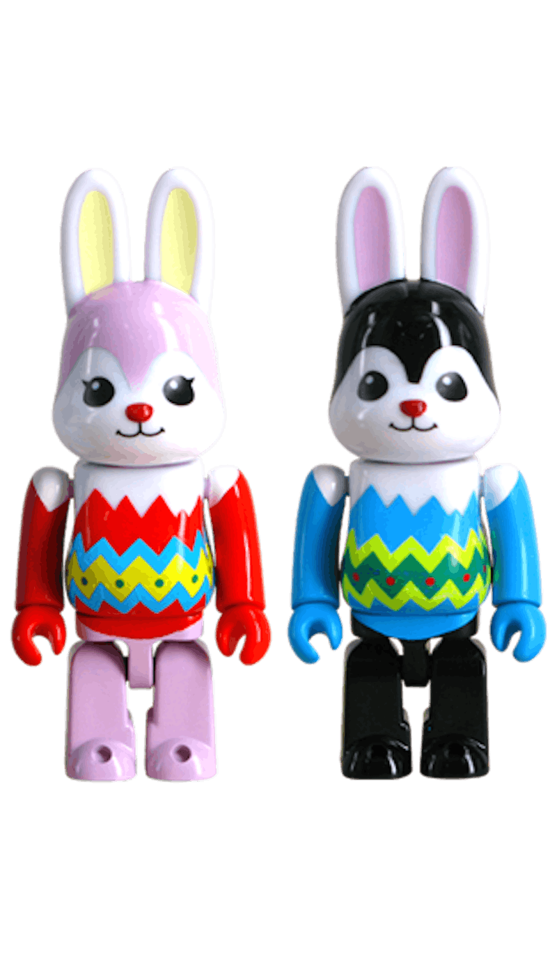 Bearbrick Rabbrick 2016 Easter 100% Set