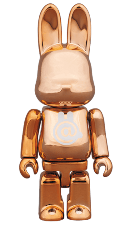 Bearbrick Rabbrick CHROME 100% COPPER