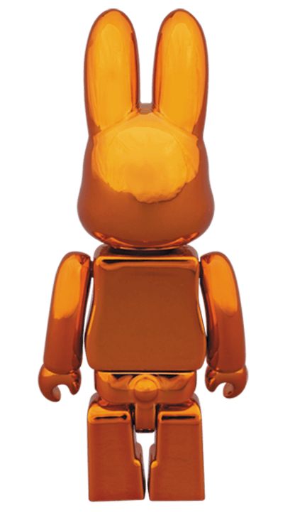 Bearbrick Rabbrick CHROME 100% ORANGE