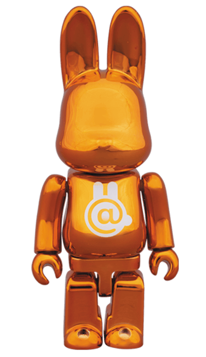 Bearbrick Rabbrick CHROME 100% ORANGE