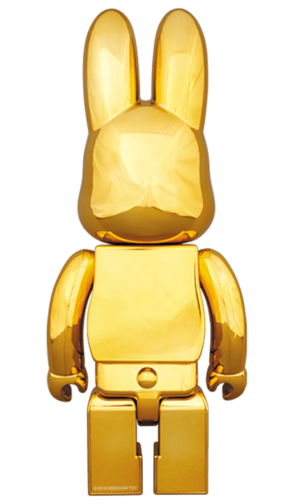 Bearbrick Rabbrick CHROME 400% GOLD