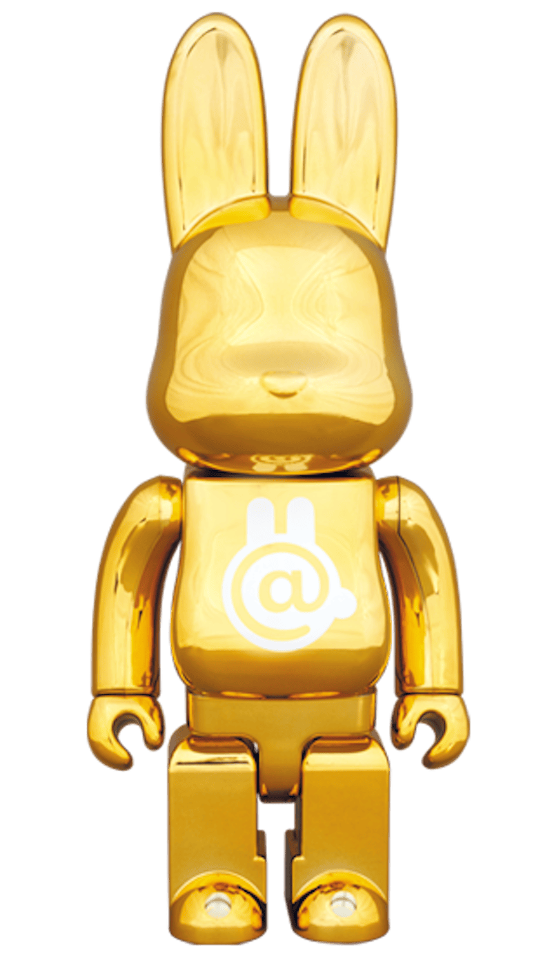 Bearbrick Rabbrick CHROME 400% GOLD