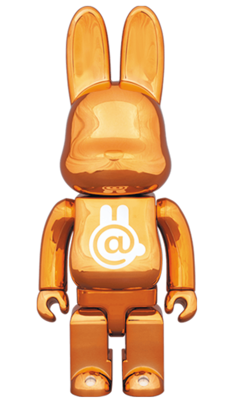 Bearbrick Rabbrick CHROME 400% ORANGE