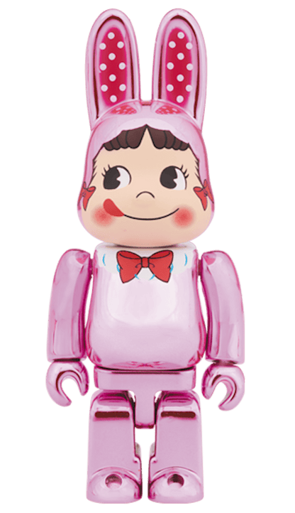 Bearbrick Rabbrick Costume Peko-Chan 100% & 400% Set Pink Plated