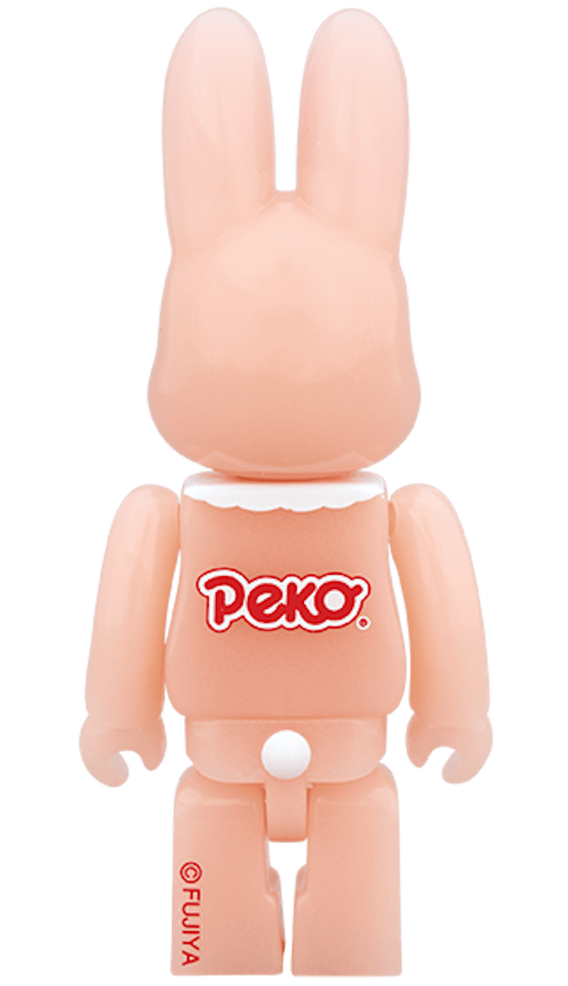 Bearbrick Rabbrick Costume Peko-chan 100% & 400% Set Red Phosphorescent