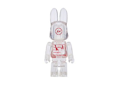 Bearbrick Rabbrick Fragment Clear 100% Red