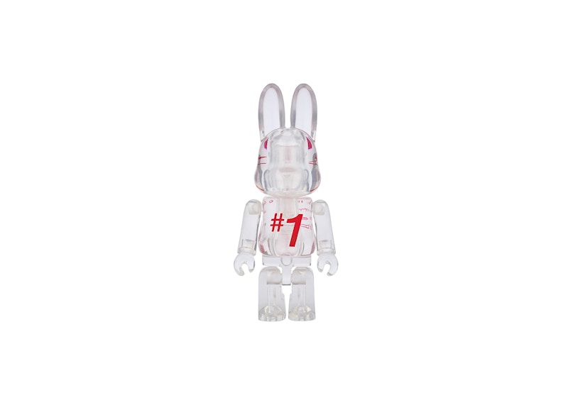 Bearbrick Rabbrick Fragment Clear 100% Red