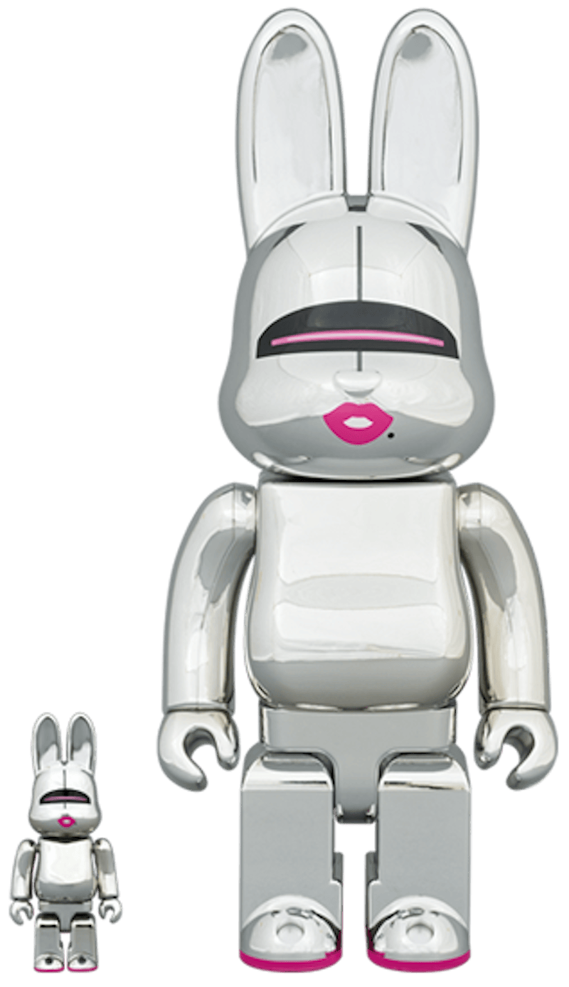Bearbrick Rabbrick Hajime Sorayama Sexy Robot 100% & 400% Set Chrome