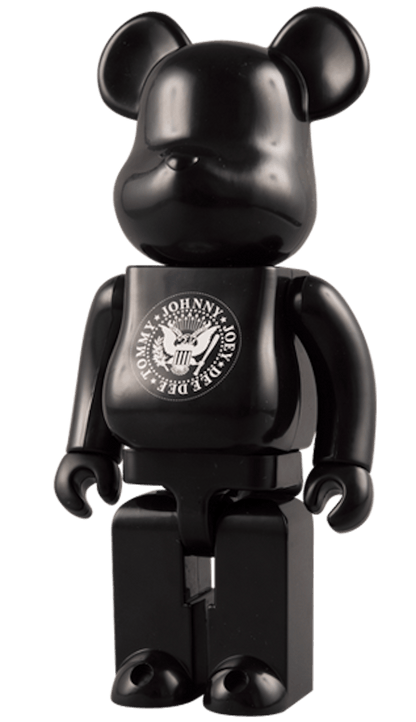 Bearbrick Ramones 50% & 400% Set Black