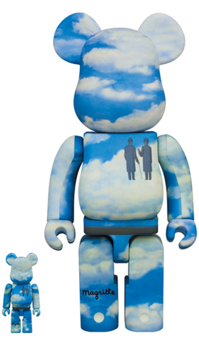 Bearbrick Rene Magritte "La Reconaissance Infine 1963/The Castle of the Pyrenees" 100% & 400% Set