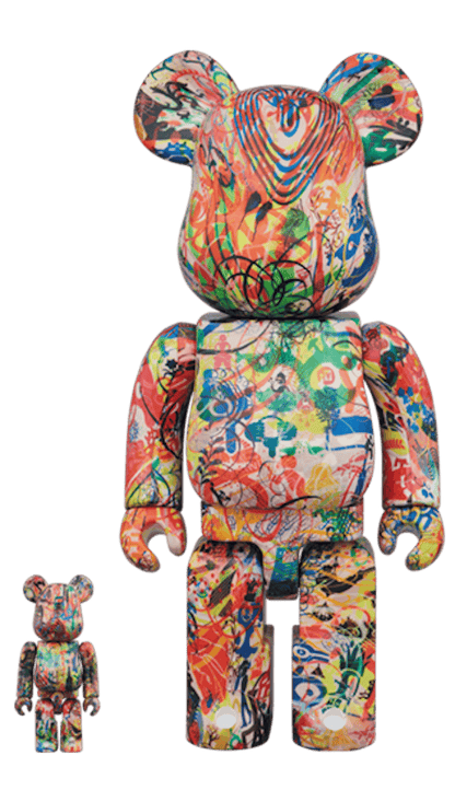 Bearbrick Ryan McGinness The Lazy Logic of Ignava Ratio 100% & 400% Set Multi