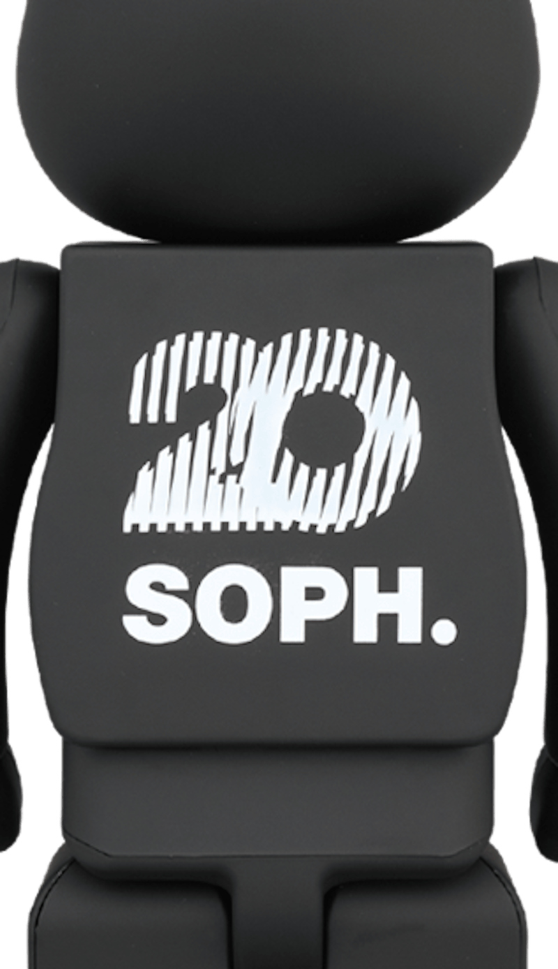 Bearbrick SOPH. 20th Anniversary 100% & 400% Set Black