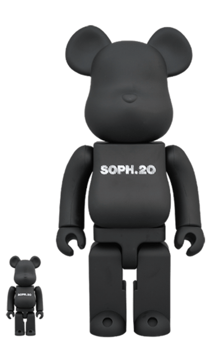 Bearbrick SOPH. 20th Anniversary 100% & 400% Set Black