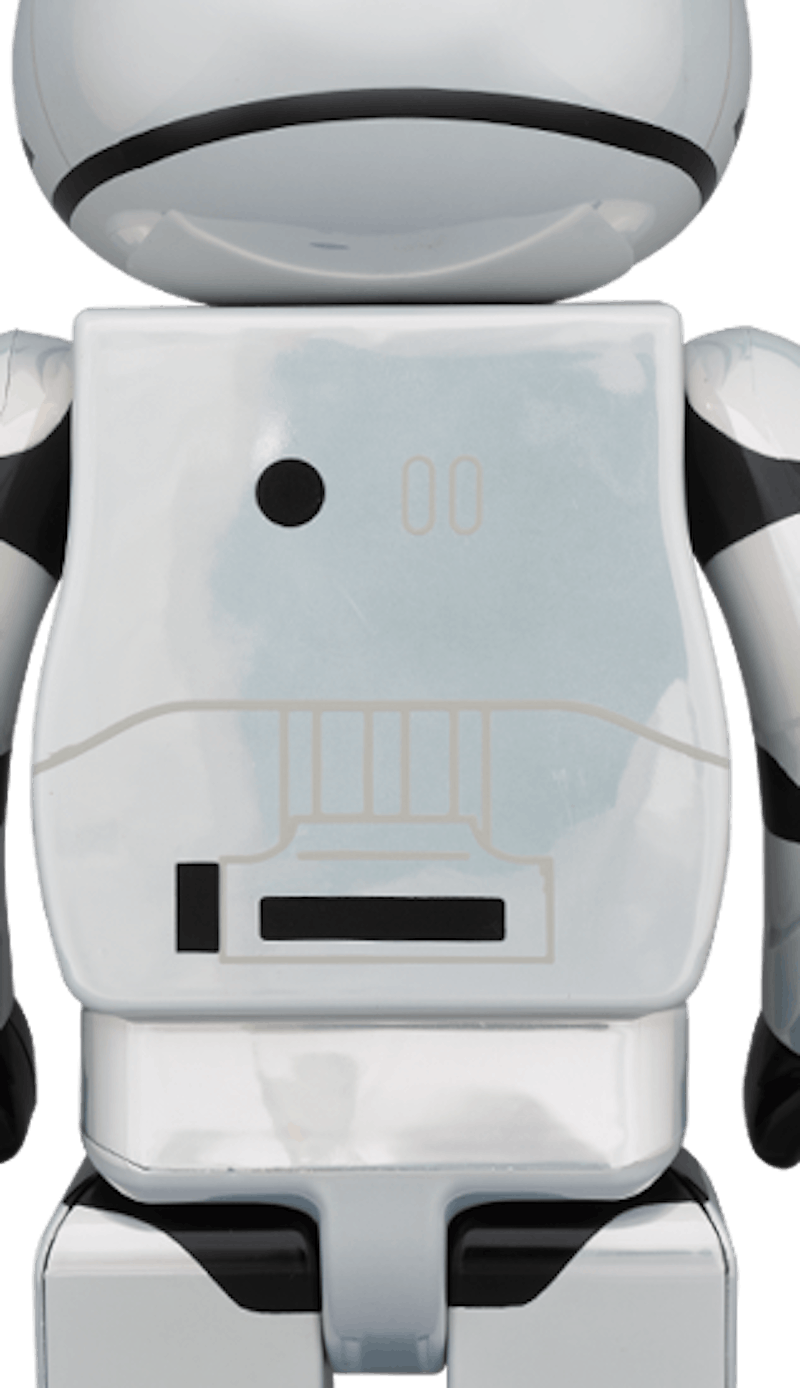 Bearbrick STAR WARS (TM) FIRST ORDER STORMTROOPER (TM) (The Force Awakens) Chrome Ver. 100% & 400% Set