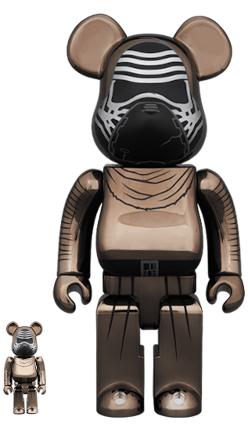 Bearbrick STAR WARS (TM) KYLO REN (TM) (The Force Awakens Ver.) Chrome Ver. 100% & 400% Set