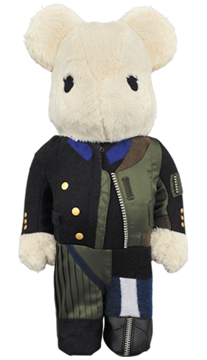 Bearbrick Sacai 2018 AW 100% & 400% Set White