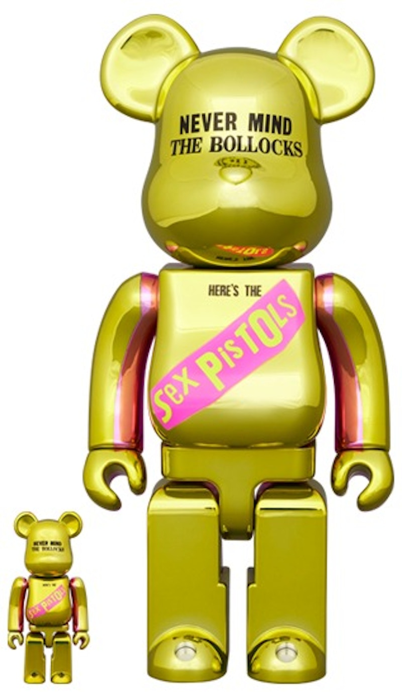 Bearbrick Sex Pistols "Never Mind The Bollocks" 100% & 400% Set Chrome