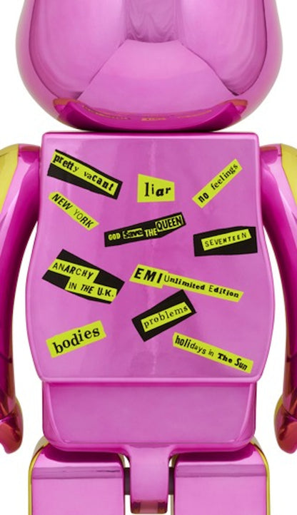 Bearbrick Sex Pistols "Never Mind The Bollocks" 1000% Chrome