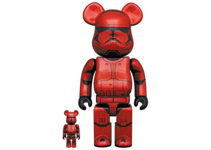 Bearbrick Sith Trooper 100% & 400% Set Red Chrome Ver.
