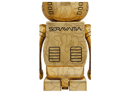Bearbrick x BAPE x Hajime Sorayama Camo Shark 1000% Gold